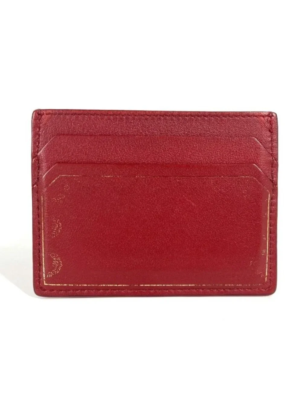 Cartier Card Case Garland de Leather Burgundy